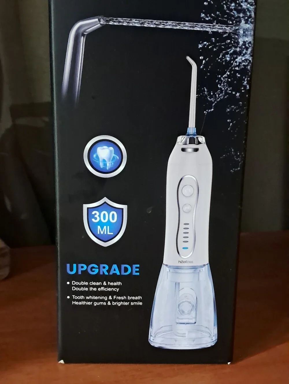 h2ofloss 300ML Water Flosser - White/Blue